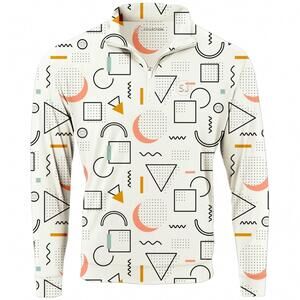 NEW SWINGJUICE men's golf 90's golf quarter zip sweatshirt in ivory